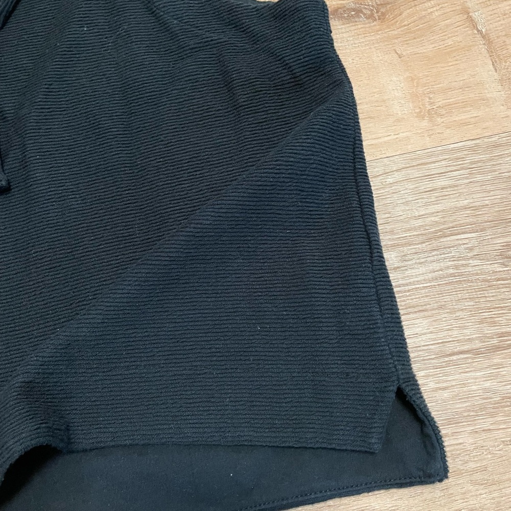 Madewell Texture & Thread Tie Shoulder Black Ribbed Tank - Picture 6 of 7